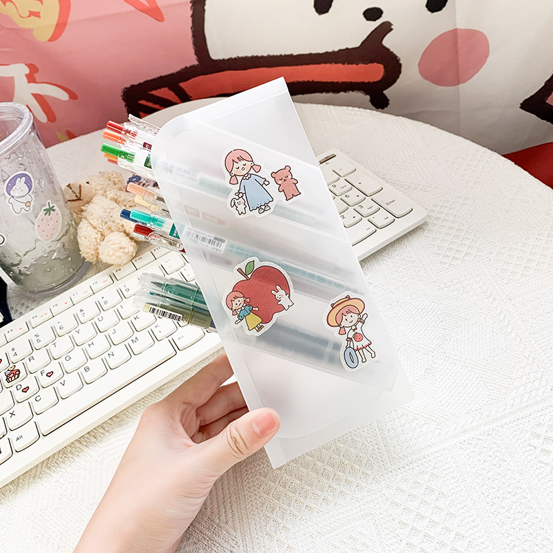 40pcs Stiker Kertas Karakter Kartun Perempuan Jepang Untuk Dekorasi Diary / Album Foto Diy