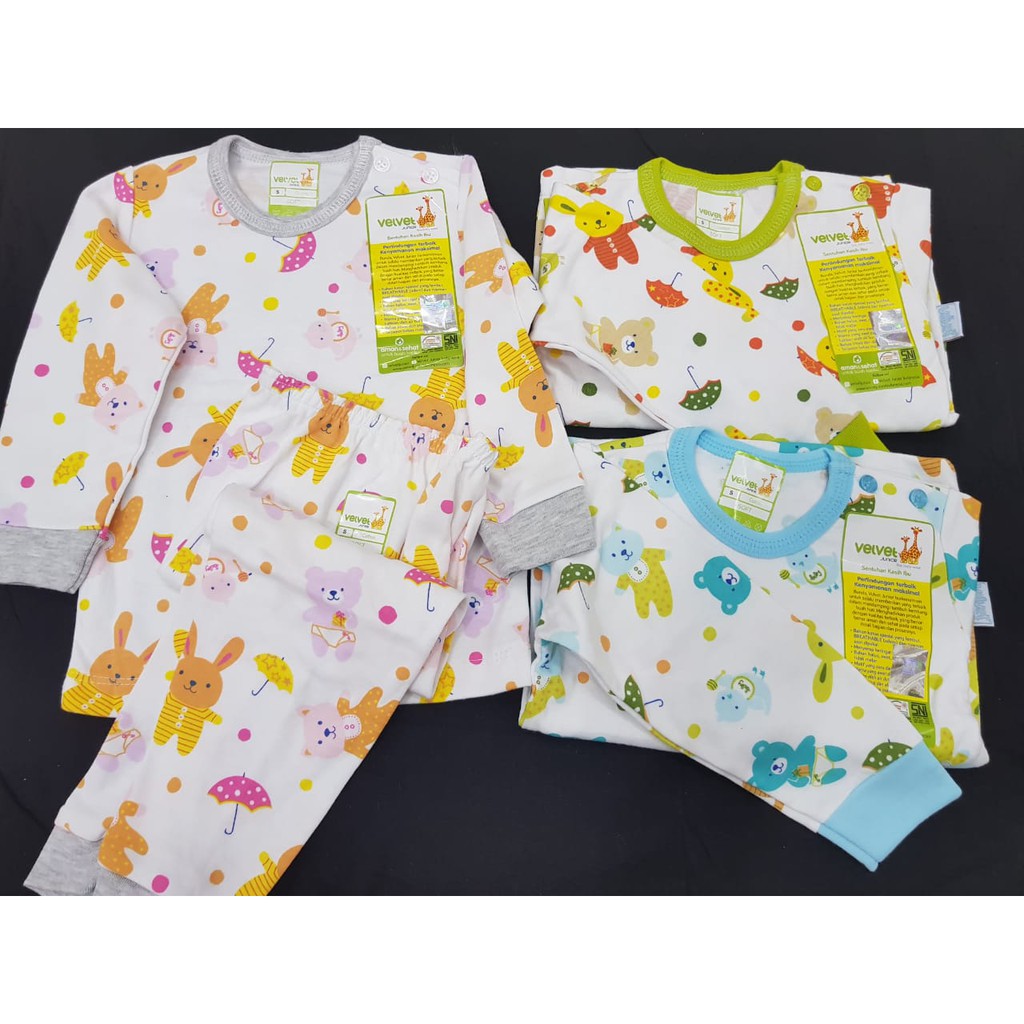 Setelan Baju Tidur Piyama Panjang Velvet Junior SML LB LL Setelan Baju Tidur Piyama Panjang Velvet Junior SML LB LL