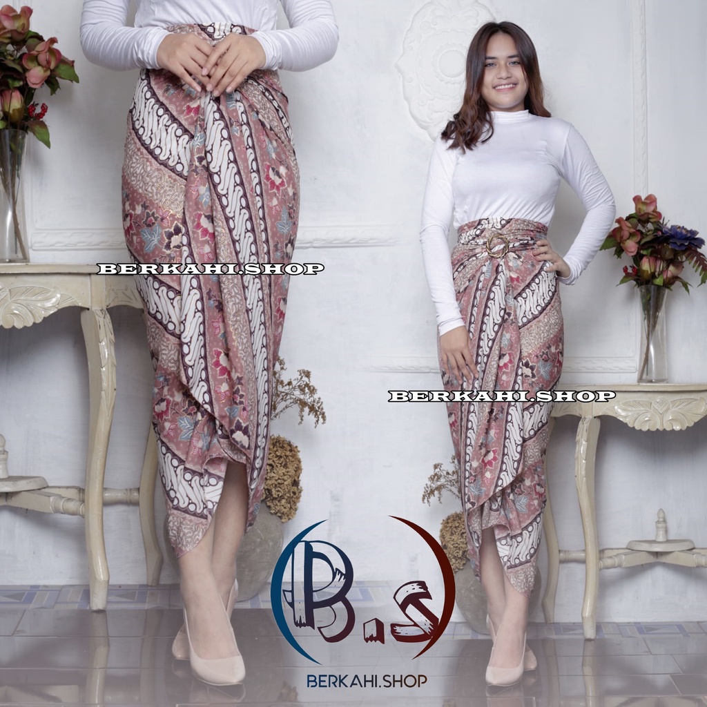 ROK LILIT BATIK PREMIUM GOLD FOIL / DAUN DASAR PINK