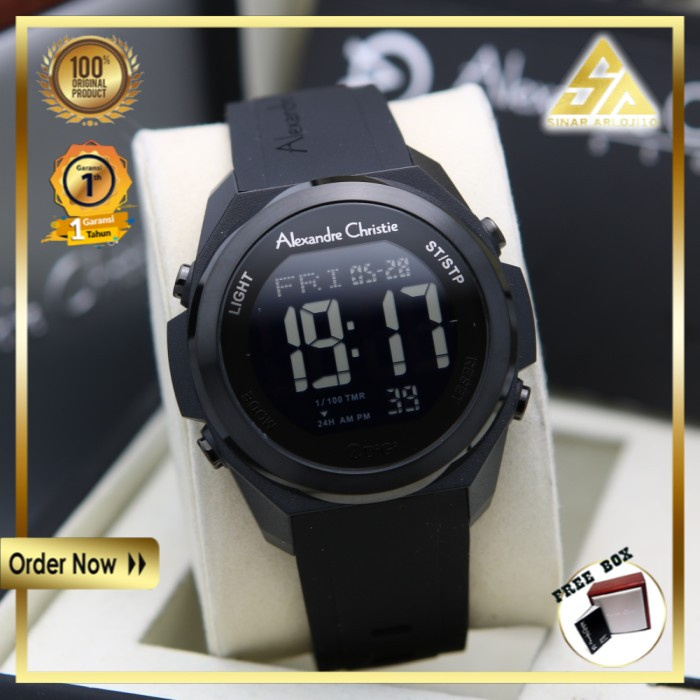 JAM TANGAN ALEXANDER CHRISTIE  ALEXANDRE CHRISTIE WANITA CEWEK ORIGINAL ORI FULL BLACK AC 9342