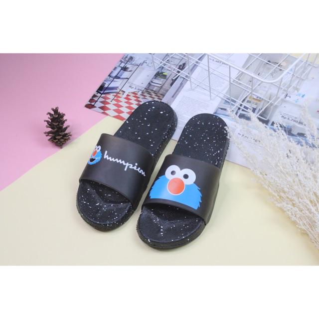 (3BLACK ELMO) SANDAL SLOP BOLONI ELMO KEKINIAN MURAH-Biru