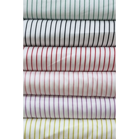 Kain Katun Jepang Motif Salur Garis Cotton Stripes Ori