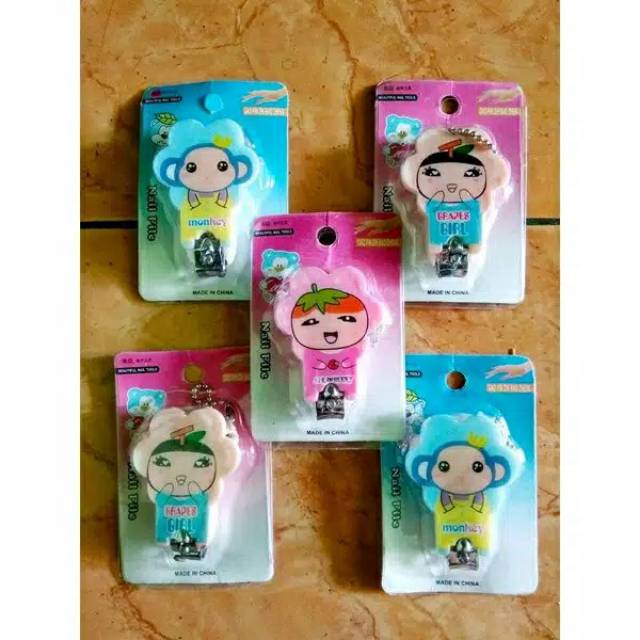 Gunting Kuku Karakter Imut Lucu / Cute Mini Nail Clipper kemasan Mika RANDOM