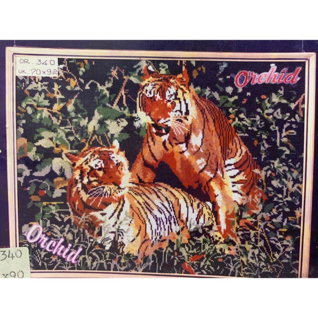 Kristik kruistik cross stitch gambar harimau tiger animal hewan 340 343 201 148 385 338