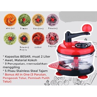 Food Processor - Penggiling Makanan Manual Multifungsi
