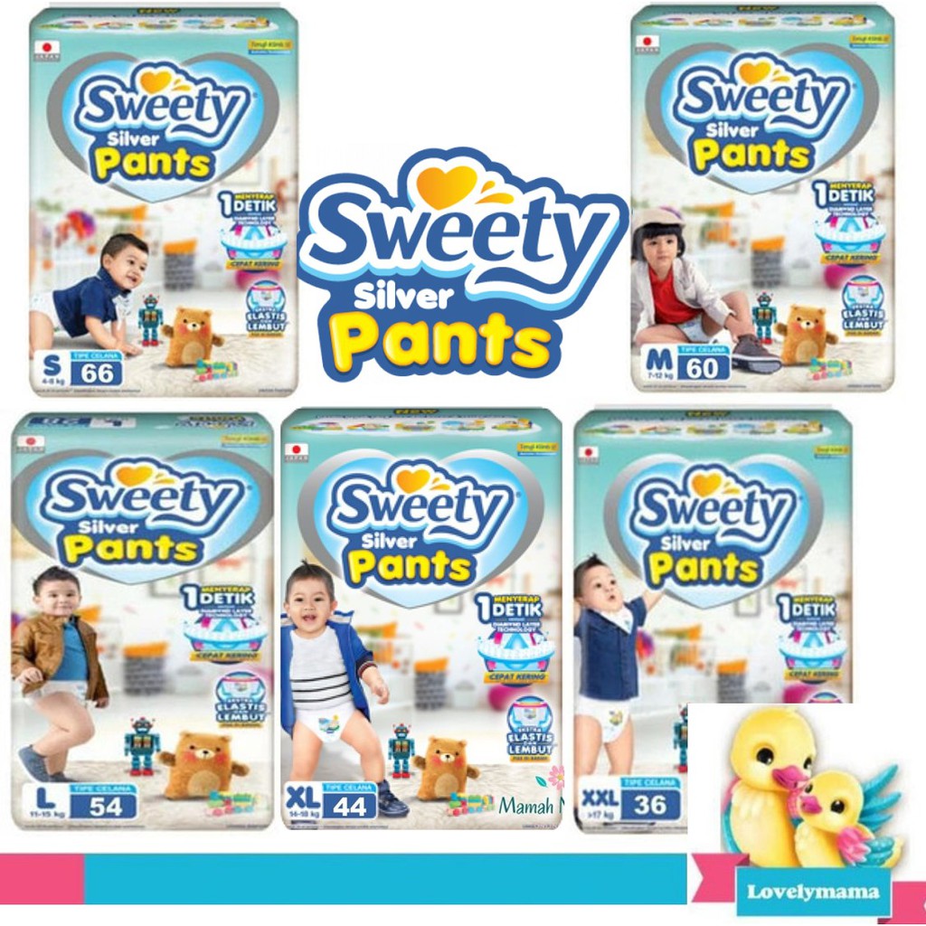 Sweety silver fit pants S66 M60 L54 XL44 XXL36 Sweety S 66 M 60 L 54 XL