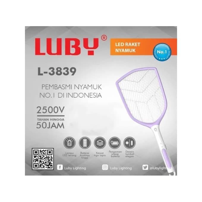 RAKET NYAMUK LUBY 3837A  3838 3839 JUMBO ISTIMEWA CHARGE KABEL LISTRIK NYAMUK CAS BERKUALITAS