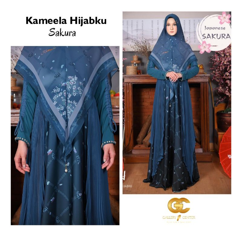 SAKURA SET Japanese Cherry Blossom Original By Kameela Hijabku. Gamis set premium high quality low p