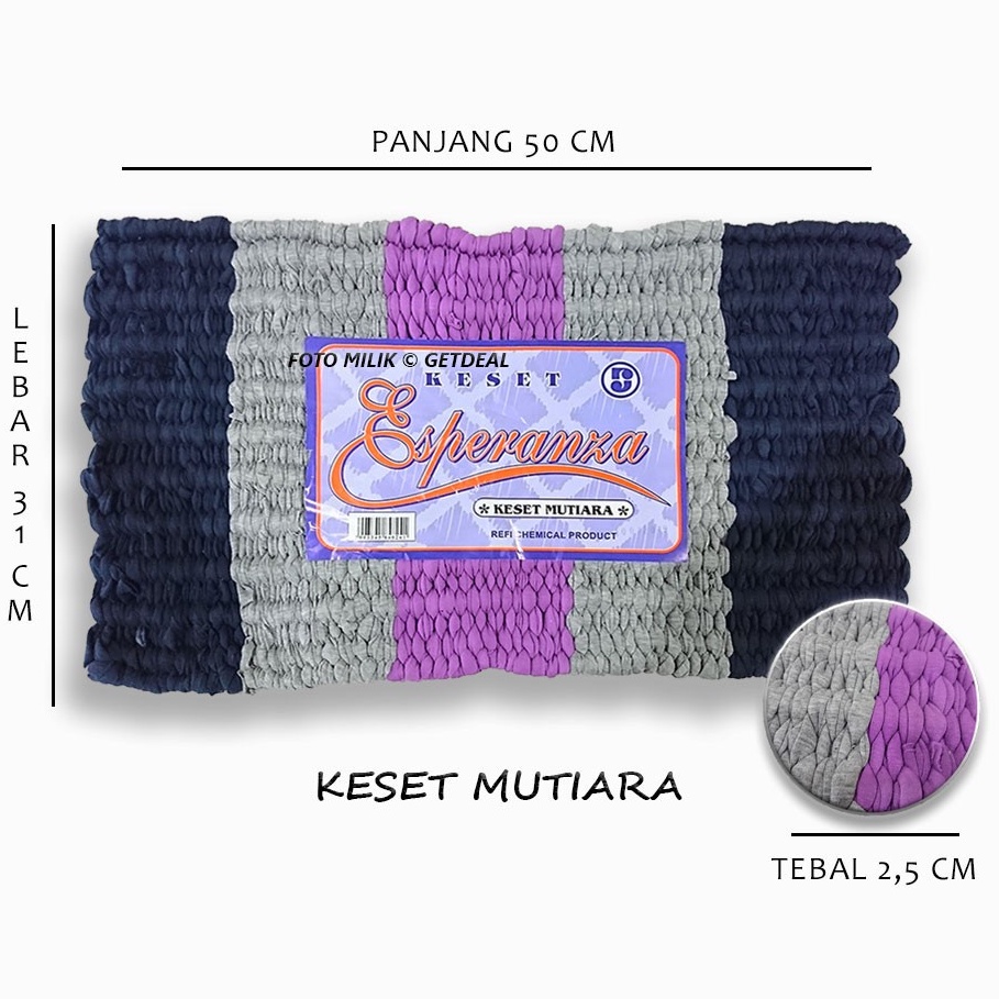 Keset Sumbu / Mutiara - Anyam Tebal 35x55 Cm