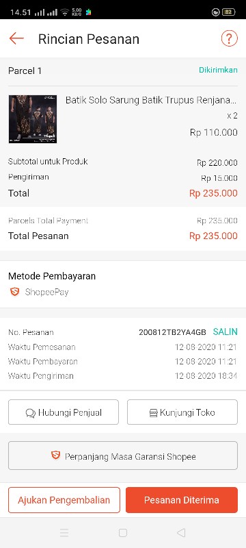 Batik Solo Sarung Batik Trupus Renjana Batiksoloamanah 110.000