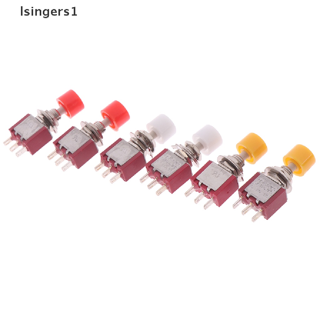 (lsingers1) 2pcs Saklar Tombol Tekan Momentary Mini 3-pin DS-612 6mm