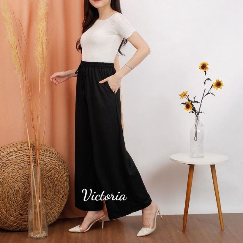 kulot wanita crinkle-hitam