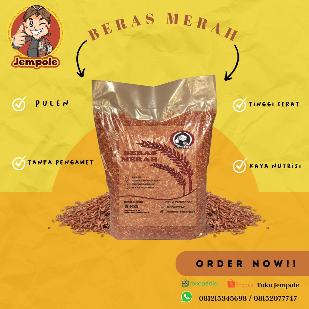 

Jempole beras merah 1 Kg