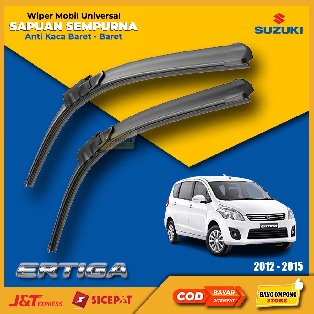 2 Pcs Wiper Kaca Mobil Suzuki Ertiga Wiper Depan Ertiga Wiper Frameless