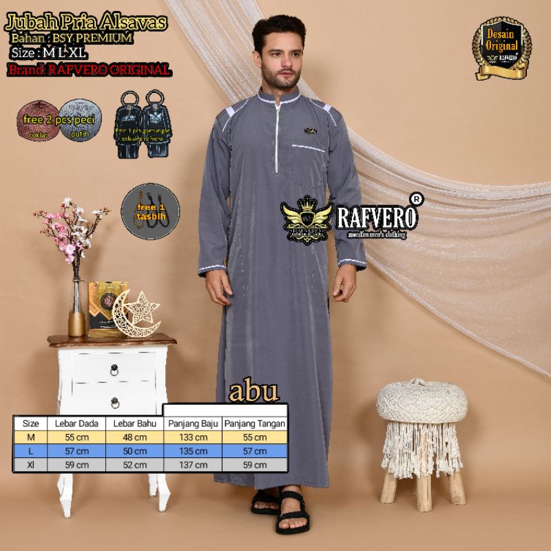 Jubah Pria Alsavas ORIGINAL RAFVERO - Jubah Pria - Jubah Pria Terbaru