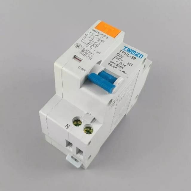 MCB RCBO 32A DPNL TPNL 230 V 1 P + N Residual current Circuit breaker dengan lebih pendek dan perli