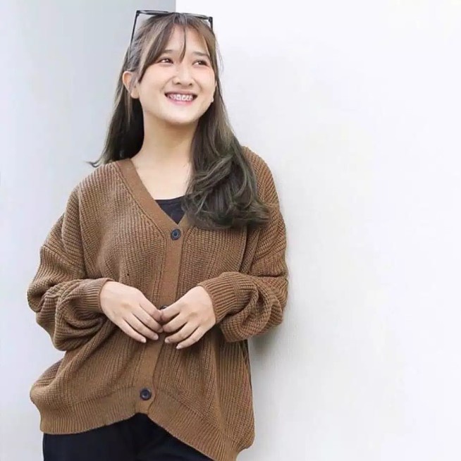 Olivia Cardy Big Size XL XXL / Eireen Crop Cardy / Kardigan Rajut Olivia / Cardi balon