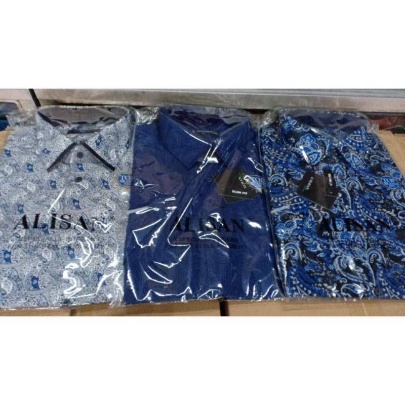 Kemeja semi batik Alisan slim fit