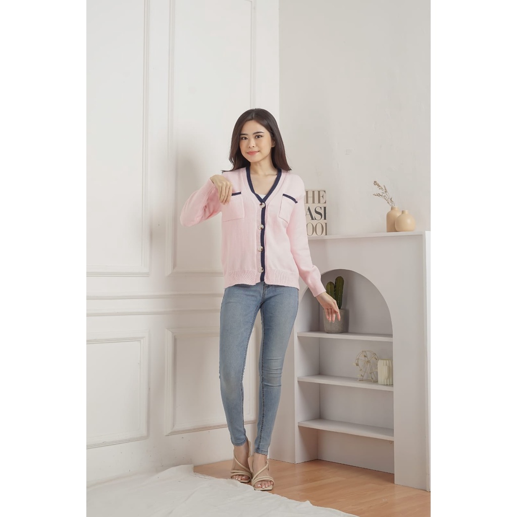 Cardigan Sophia Soft Knit Import - Outer Knitwear - Kardigan Wanita Rajut Import Halus TM (19878-F)