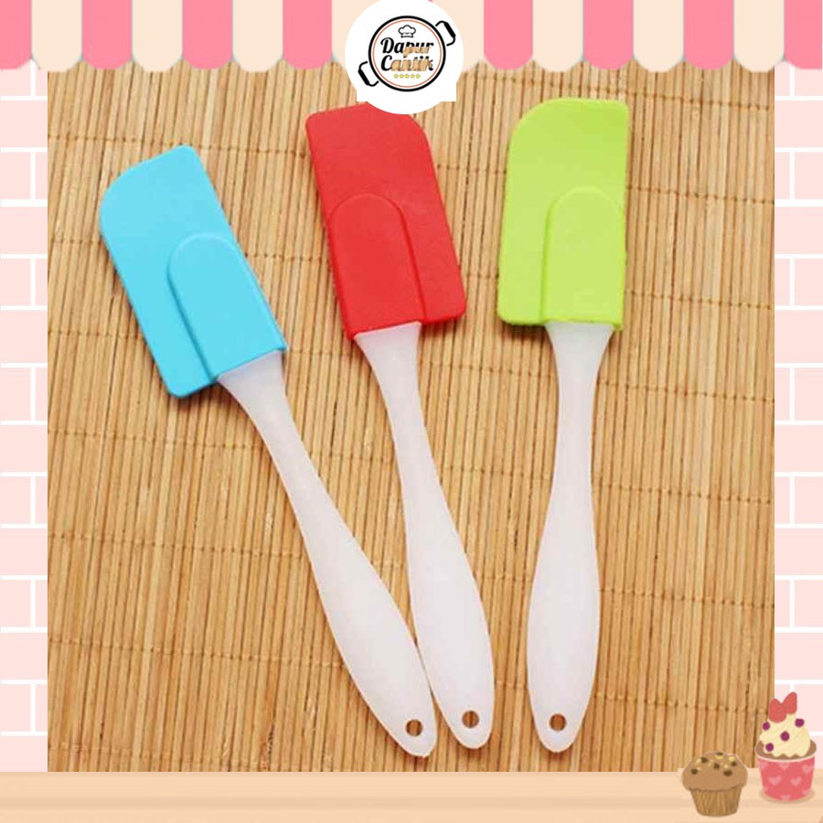 DapurCantik Spatula Pengaduk Adonan Silikon Karet Silicone Tahan Panas