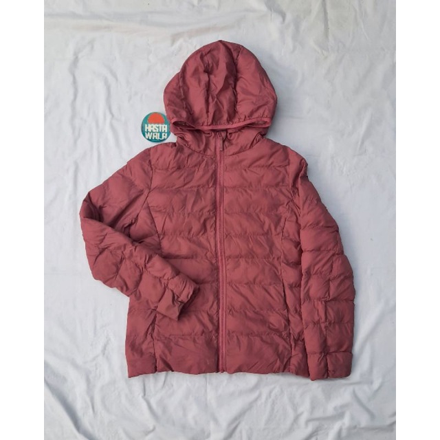 Jaket Bulu Angsa Ultralight UNIQLO size S-M Bulang Hoodie UL Gunung second