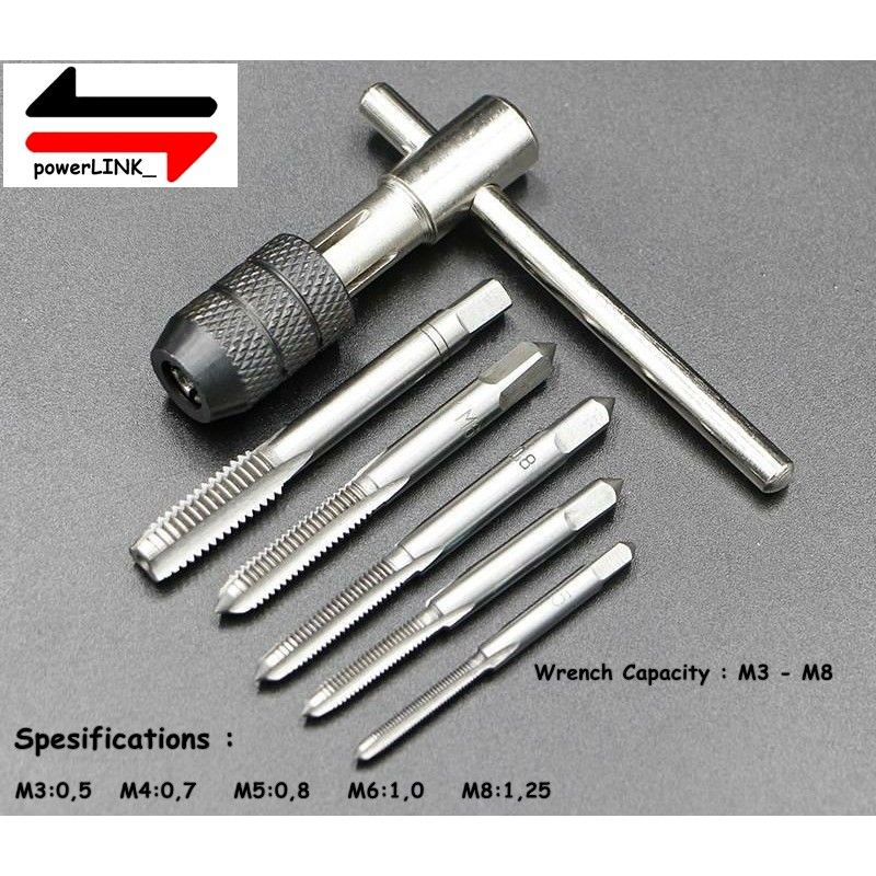 Gagang Tap Die Set - Wrench Capacity - HANYA GAGANG - ORIGINAL