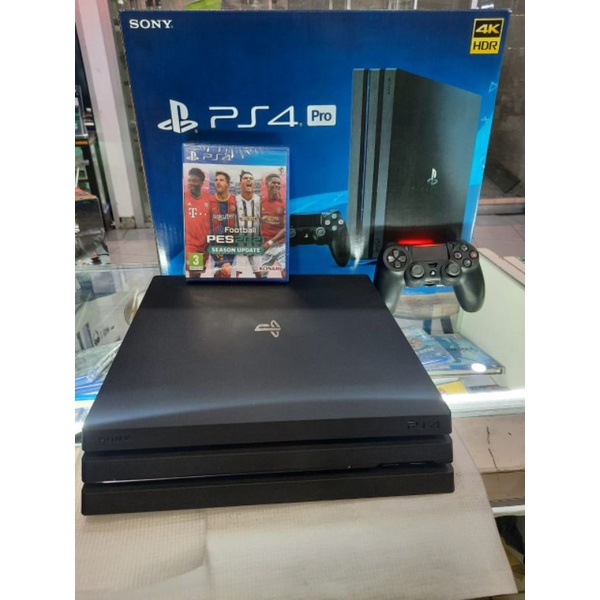Ps4 Pro 4K UHD HDD 1 Tb Newsegelbox Sony 1 Th  Resmi + Pes 2021 stik 2 Original