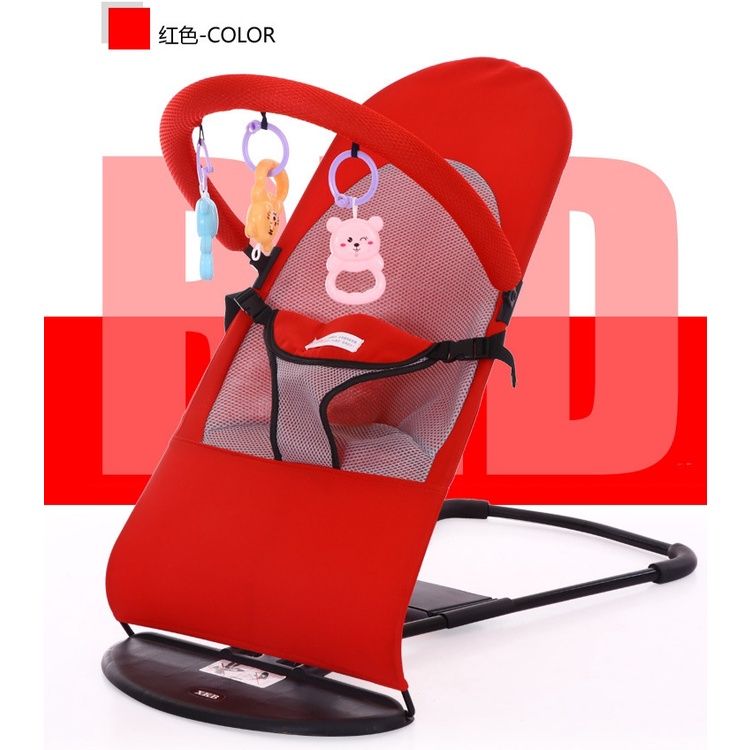 BOUNCER BABY BOUNCER BAYI AYUNAN BAYI AYUNAN BABY BOUNCHER BAYI BONCER BAYI-MERAH+MAINAN