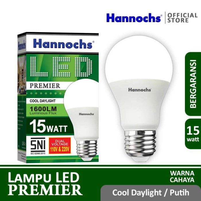 Lampu Hannochs Premier 3 watt 5 watt 7 watt 9 12 15 20 25 30 40 watt - 3 watt cahaya putih