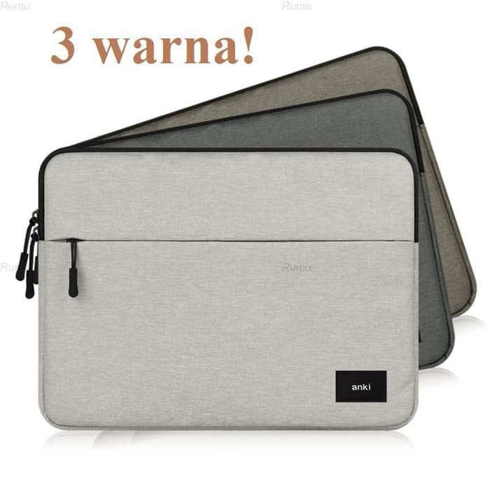 Tas Softcase Laptop 15.6 inch Notebook Netbook ANKI Sleeve Macbook - Cokelat