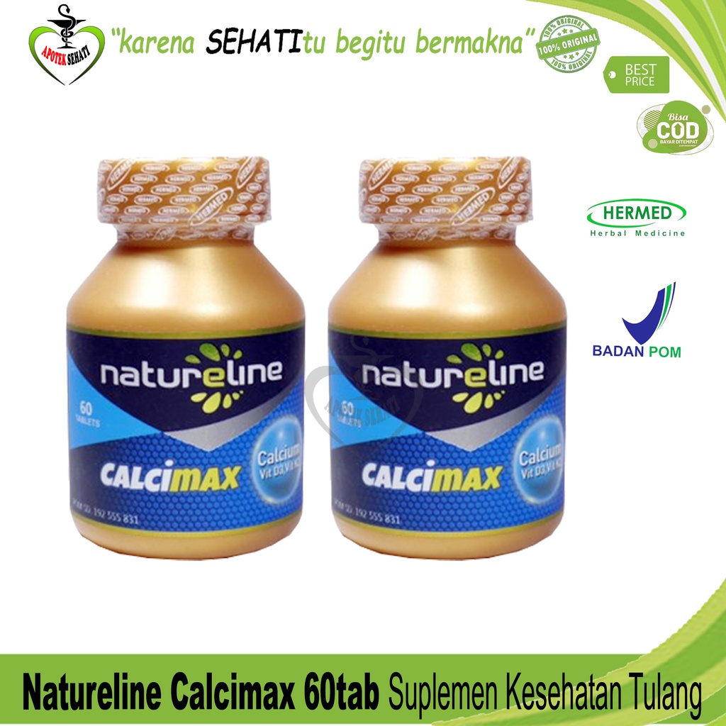 Natureline Calcimax Suplemen Kesehatan Tulang dengan Vit D3 + Vit K2 BPOM