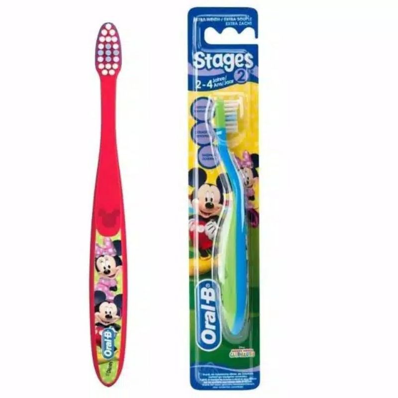 Sikat gigi oral B stages 1 4-24bulan, stages 2 2-4thn,stage 3 5-7thn,stage 4 &lt;8thn