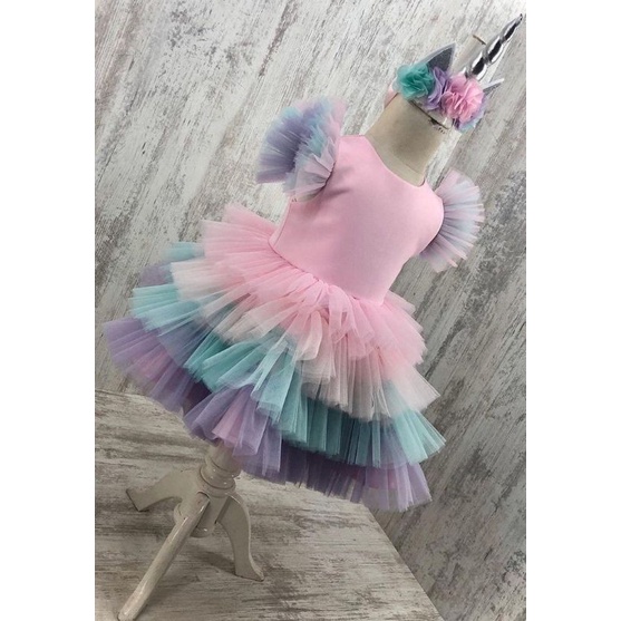 ameliarahma tutu dress kuda poni unicorn baju ulang tahun anak perempuan dress pesta tutu rempel