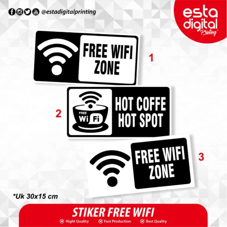 

Stiker Free Wifi Zone