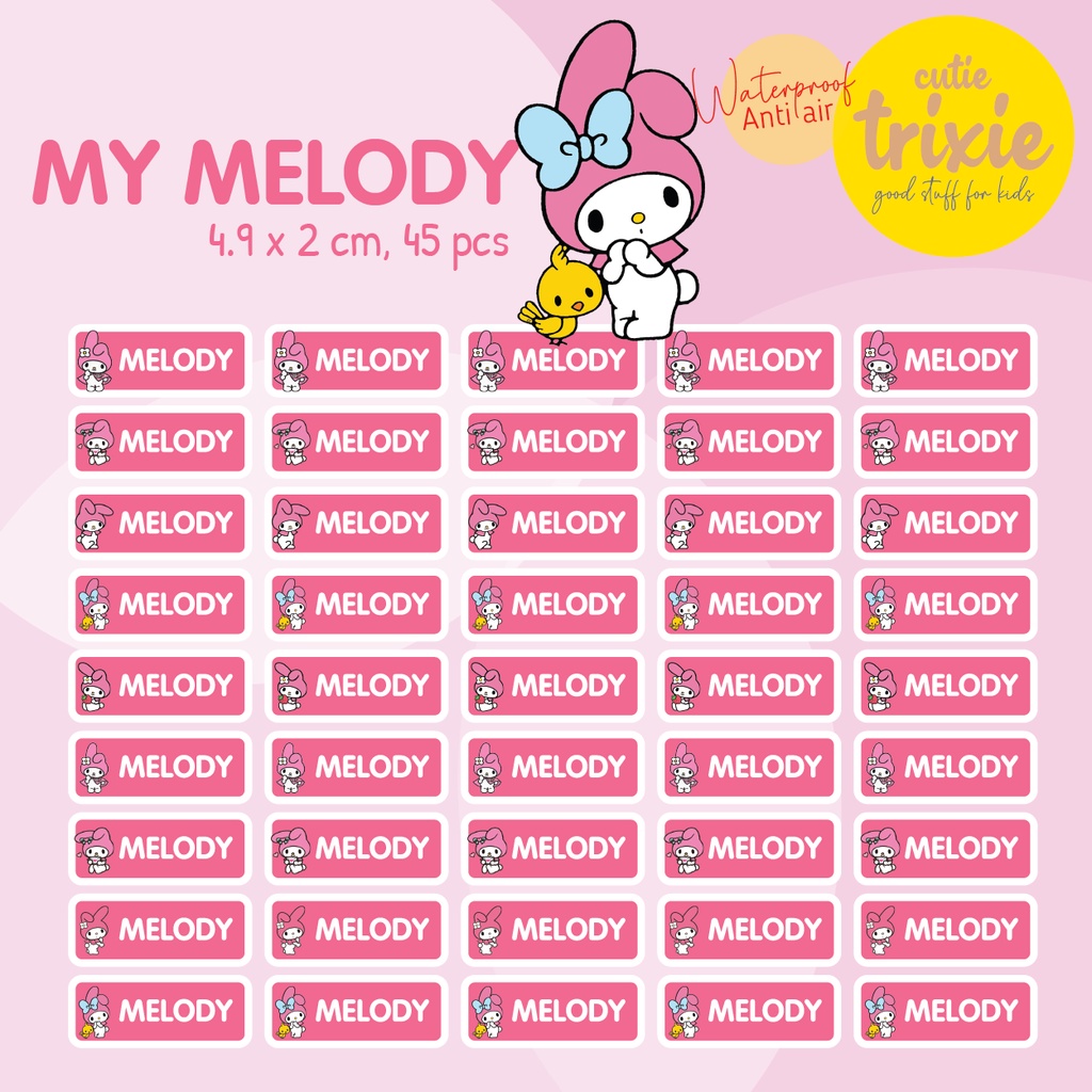 

Sticker Label Nama Anak My Melody