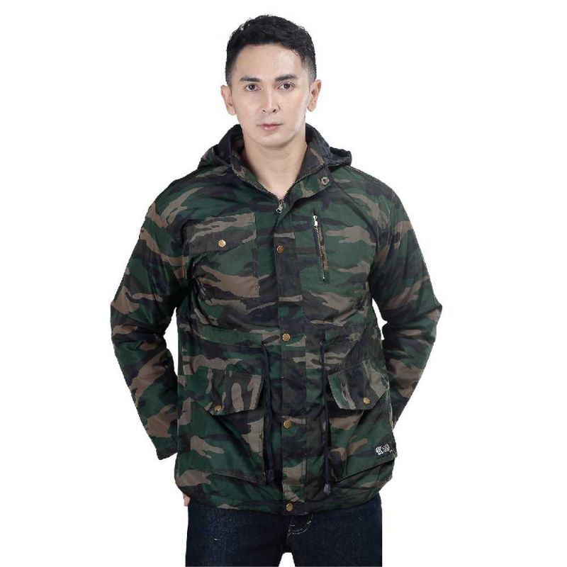 Jaket Camo Loreng Pria Army Tentara Abri TNI Premium Garansi Original