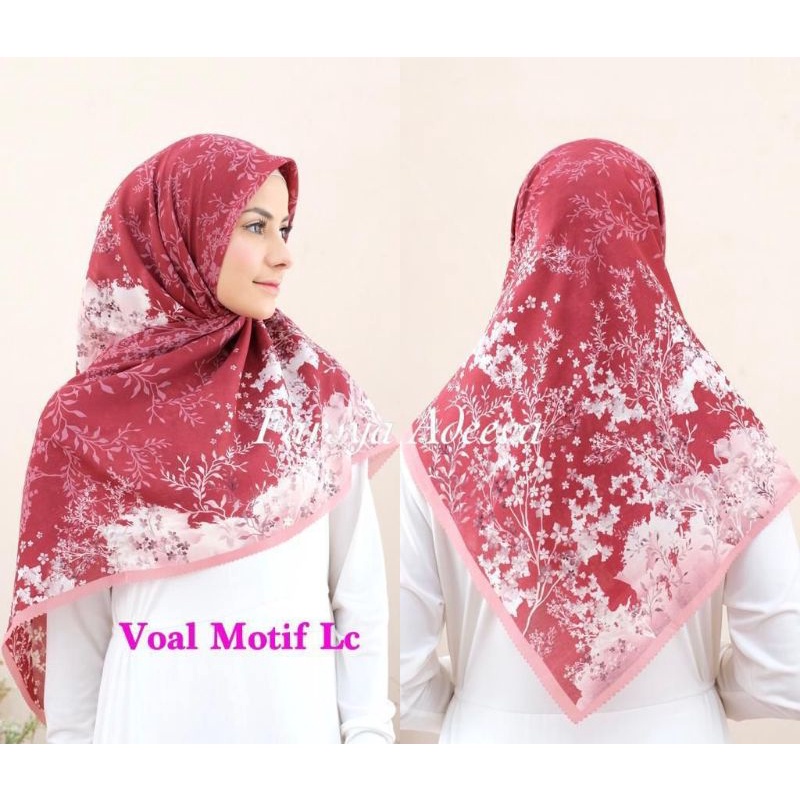 Jilbab Adeeva Denay Motif Koran Segiempat Voal Premium 30+ Motif-Motif 17