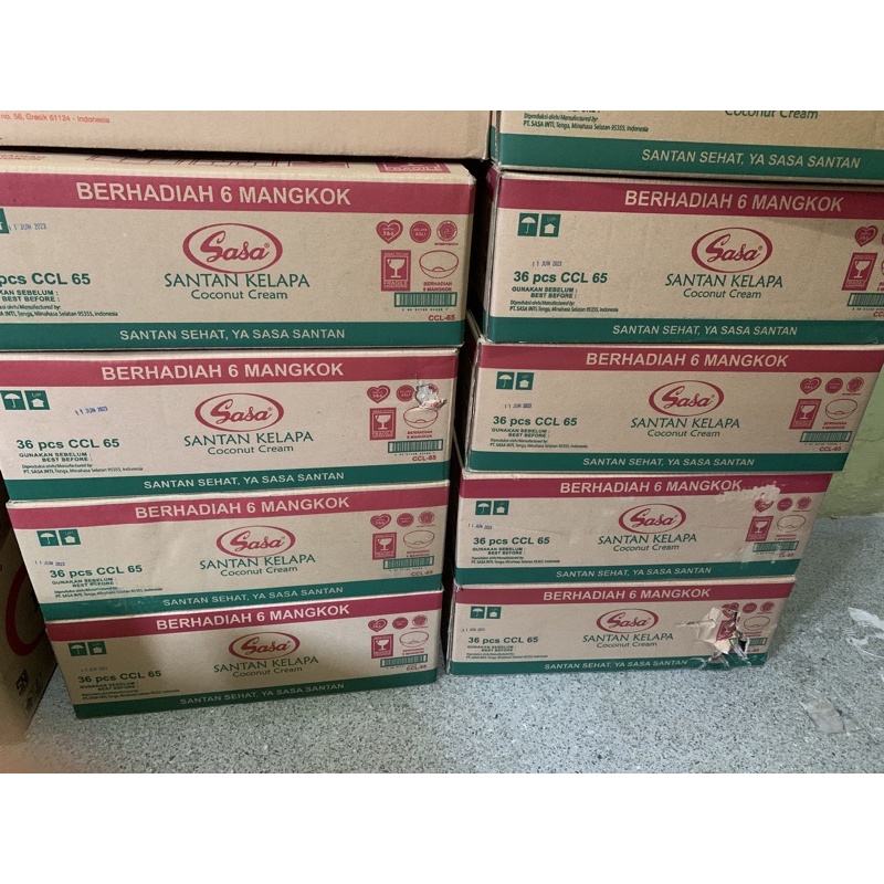 Sasa santan 1 dus free mangkok