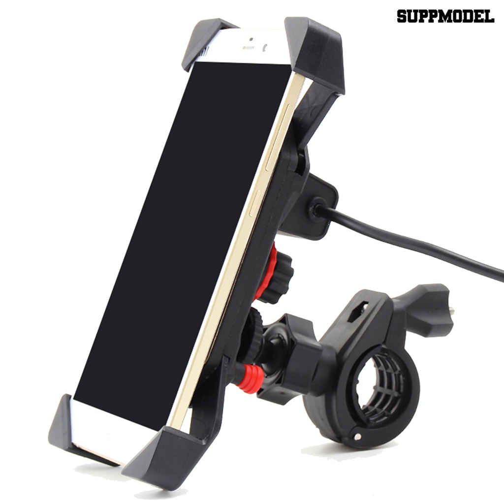 Sdl Holder Handphone Universal Bahan Plastik Anti Air Dengan Port Charger USB Untuk Motor