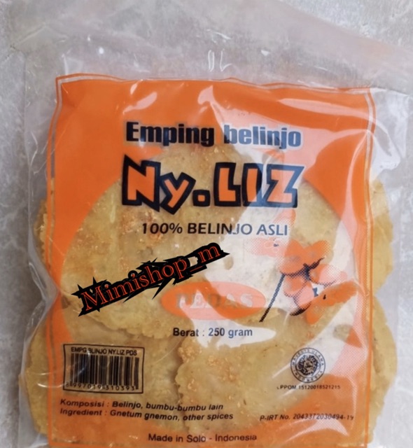 

READYSTOCK EMPING MELINJO MENTAH MERK NYONYA LIZ RASA PEDAS DAN MANIS BERAT 250GR