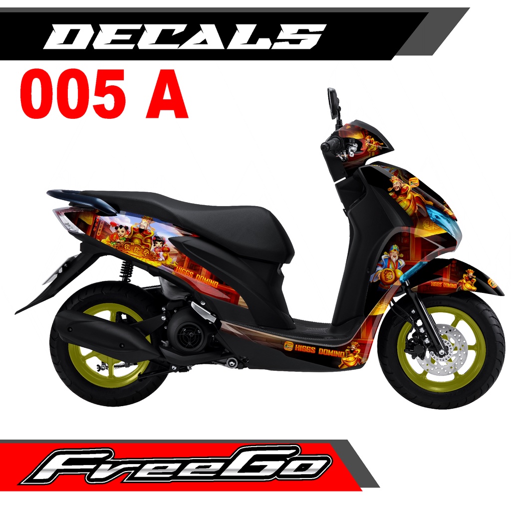 Decal Sticker- Dekal Stiker Fullbody YAMAHA FreeGo125 Design DOMINO HIGGS Game App - 005