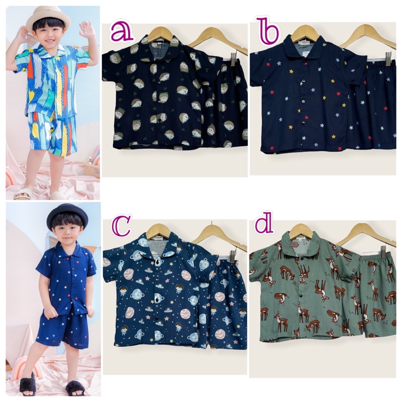 KALEA SET SETELAN RAYON KANCING ANAK MURAH JUNIOR NEECA KIDDOS SIZE 2-4 TAHUN