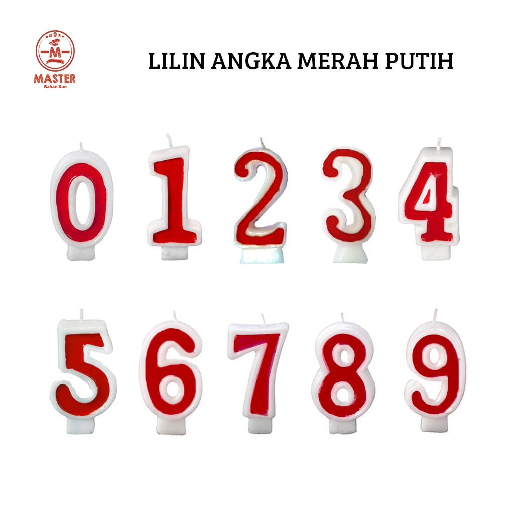 Lilin Angka Merah Putih | Shopee Indonesia