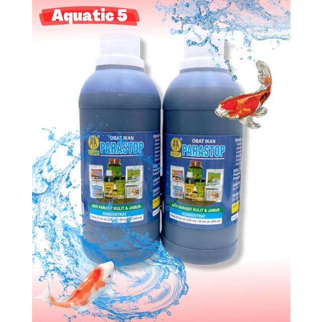 OBAT IKAN ANTI PARASIT KULIT DAN JAMUR AKARI AA PARASTOP 500ML