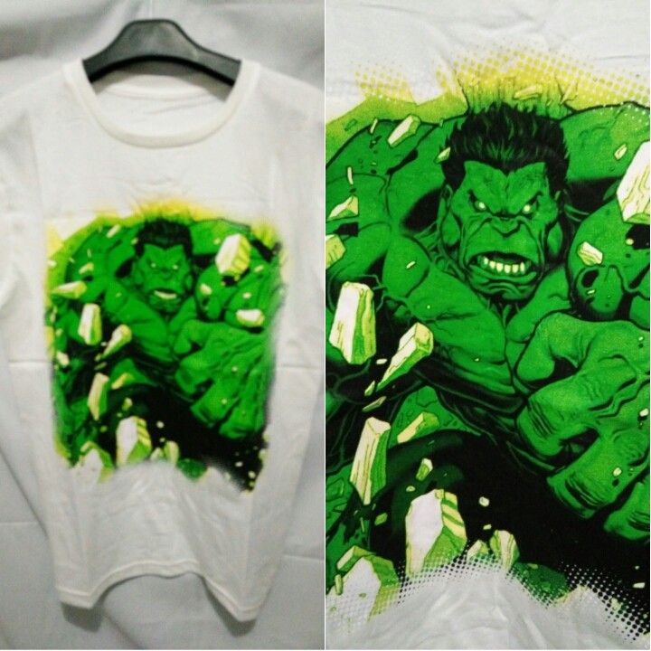 Kaos Hulk Marah White Shopee Indonesia