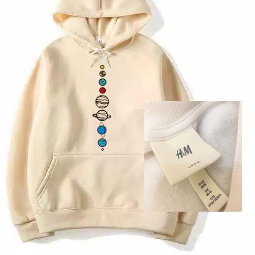 COD✔️Jaket Hoodie NASA H&M Planet Original Usa / Sweater Hoodie NASA Tata Surya Pria Wanita|KD9