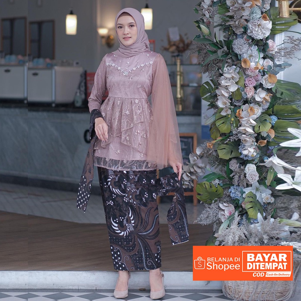 BATIK COUPLE TERMURAH - Kebaya Couple Raisa Baju Wisuda Lamaran Kondangan Nikahan Pesta Tunangan