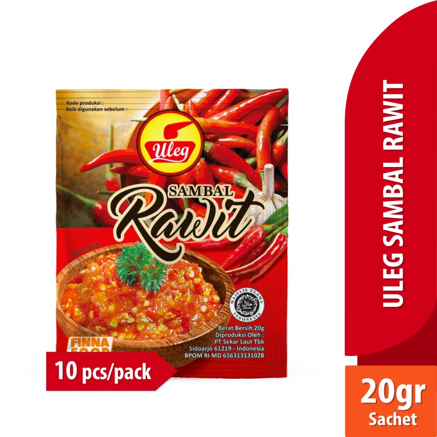 SAMBAL RAWIT ULEG FINNA 20GR ISI 10 SACHET HALAL