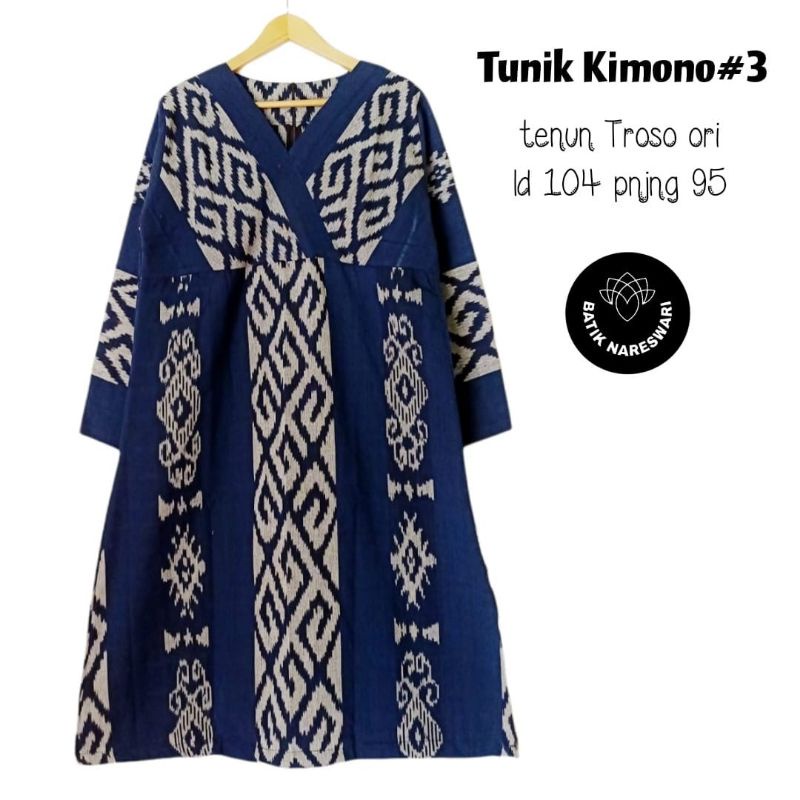 Tunik kimono tenun troso