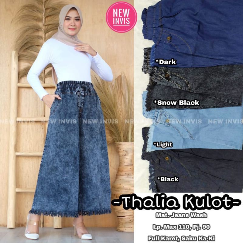 CELANA JEANS KULOT THALIA BAWAH RAWIS
